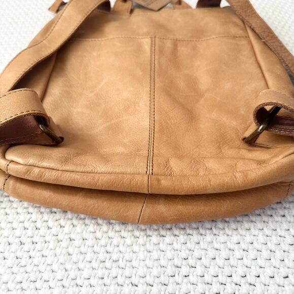 AMERICAN LEATHER CO. New Genuine Leather Liberty Backpack Cafe Latte NWT ALC1045 - Picture 5 of 7